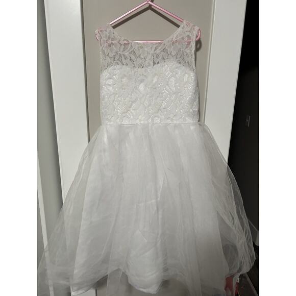 Gorgeous Full Length Flower‎ Girl Dress Lace And Tulle - Picture 2 of 9